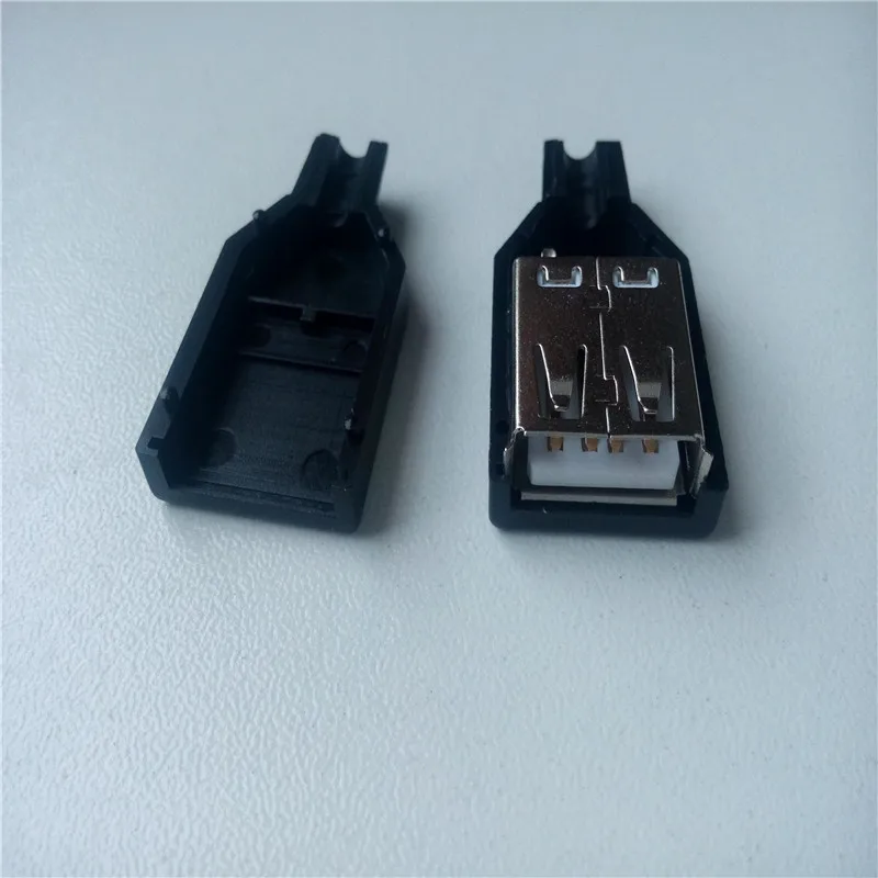 50pcs A female three-piece cartridge type USB wire USB socket female A female A type wire type with a plastic housing