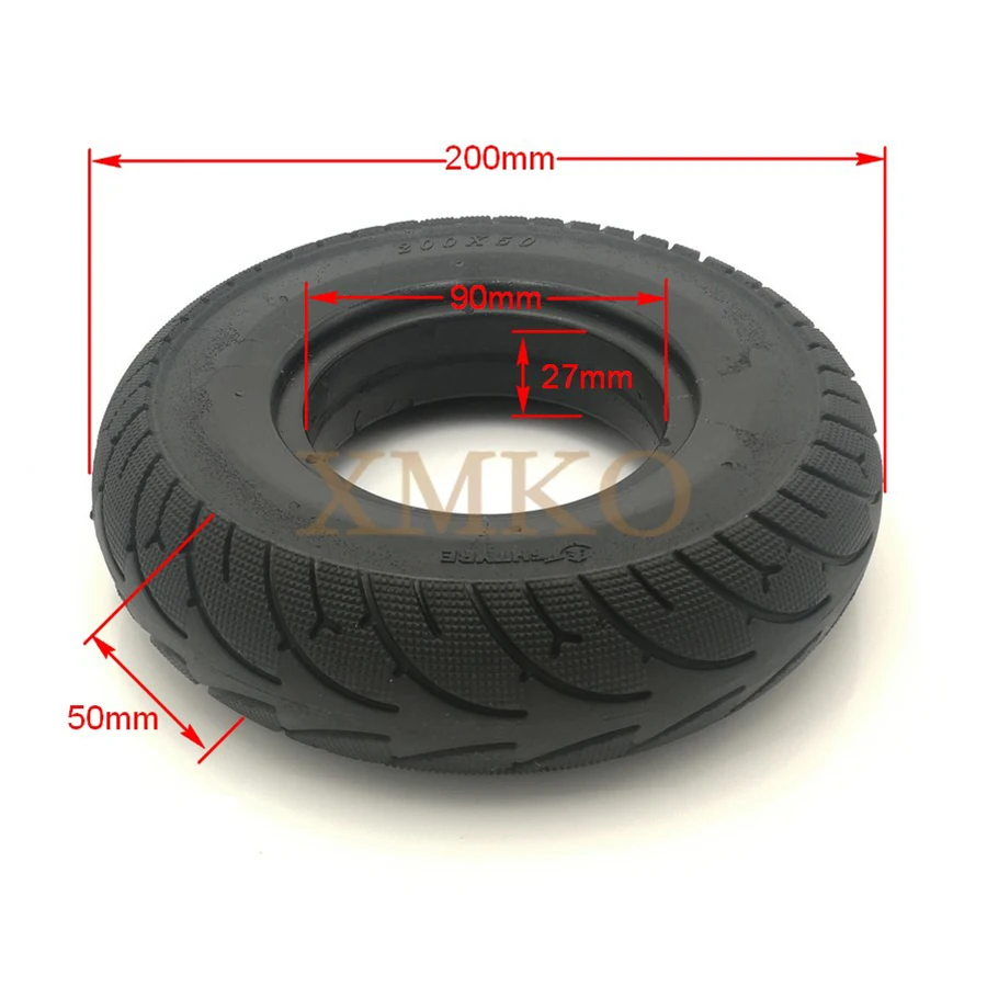 200x50 Explosion Proof Tire Electric Scooter Solid Tubeless Tire For Speedway Mini 3/4 Pro Front Wheel Solid No Inflation Tire