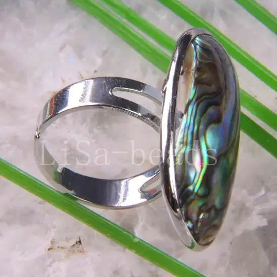 Fashion Jewelry New Zealand Abalone Shell Ring Adjustable Z102