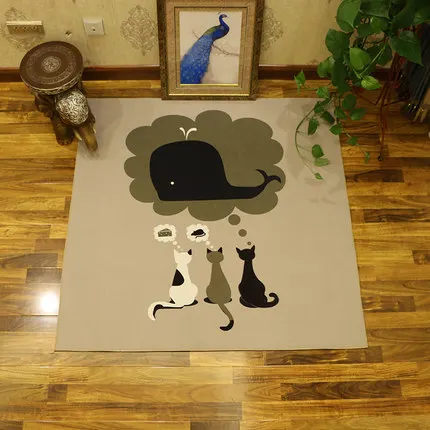 

Cartoon Cat Crawling Square Mat for Children, Creative, Personality, Bedroom, Living Room