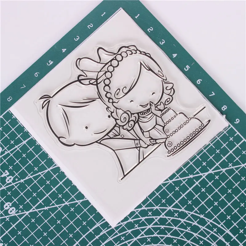 Neue Cartoon-Muster Stempel Und Metall Sterben Scrapbooking Alphabet Stempel Präge Handwerk Silikon Transparent StampstamponsLace