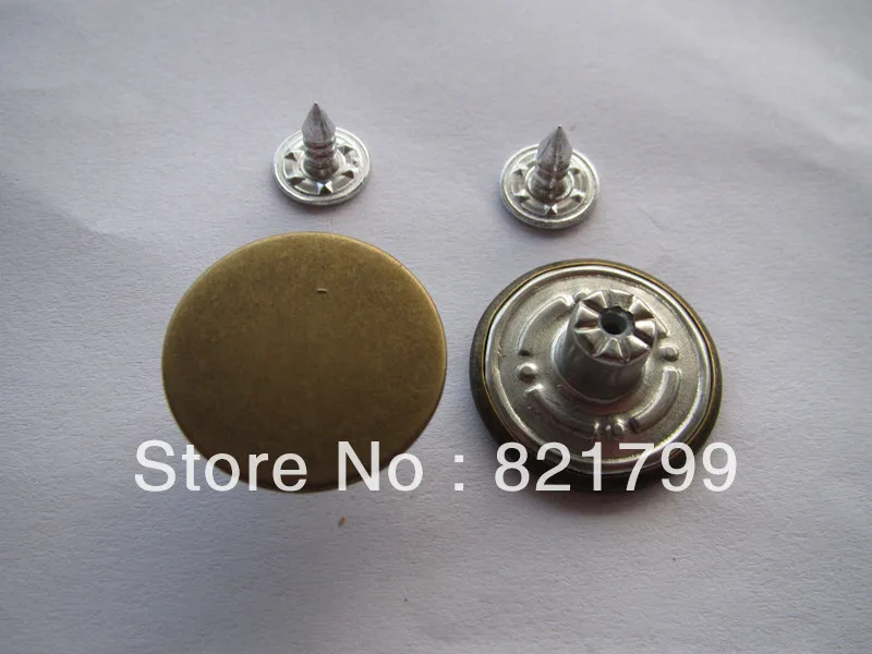 2013 fashion button 17mm jeans button  brass butons for jeans bronze color planting