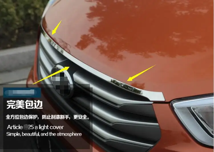 For hyundai ix25 creta accessories grille front Racing Grille Cover trim Exterior decoration Chromium Styling 2016-2019