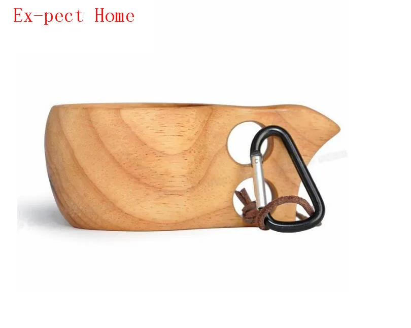 

20pcs/lot Natural Kuksa Wooden Mug Finland Beer Mug Cup Outdoor Portable Cup Coffee Milk Water Drinking Mugs Lovers Gift