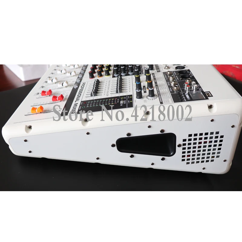 High Power 8 Channel Bluetooth Amplifier Microphone Mixer Karaoke Performance Conference USB MP3 Microphone Mic Mixer System