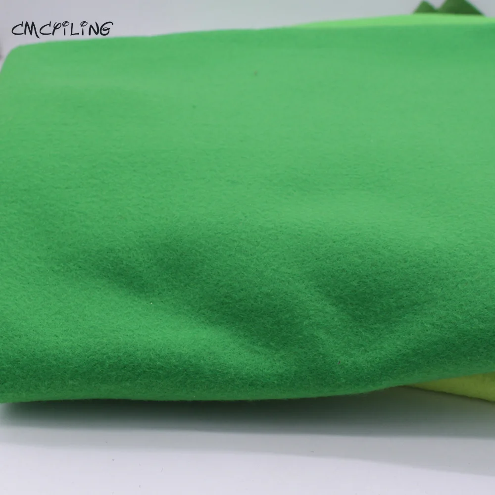 Green Soft Felt,Polyester Nonwoven Fabrics,For Diy Scrapbooking,Toys Stuff Skin,Decoration Materials