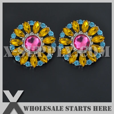 RB1064AM / Free Shipping Amy Acrylic Rhinestone Button with Shank for Clothing,Bobby Pin,Flower Clippie