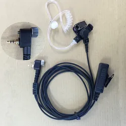 Long Big PTT Air Tube headphoenfor Motorola MTH800 MTH850 MTP850 MTS850 MTH600  MTH650 etc walkie talkie