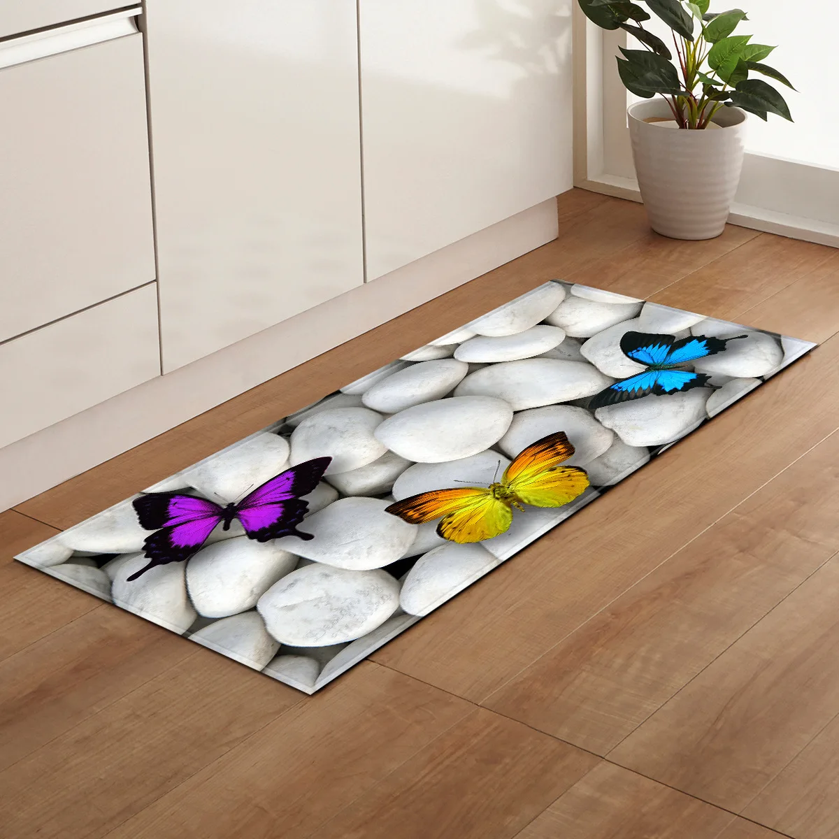 3D Anti-slip Floor Mat for Kitchen, Ocean Scenery Area Rug, Living Room, Bedroom Carpets, Bedside Rug, Bathroom Foot Mat