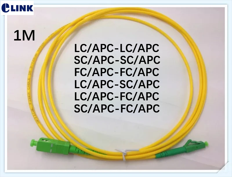 

LC/APC SC/APC FC/APC fiber patchcord 1M Singlemode Simpex 2.0mm patch cable SM SX SC LC FC APC optical fibre jumper 0.3db 20pcs