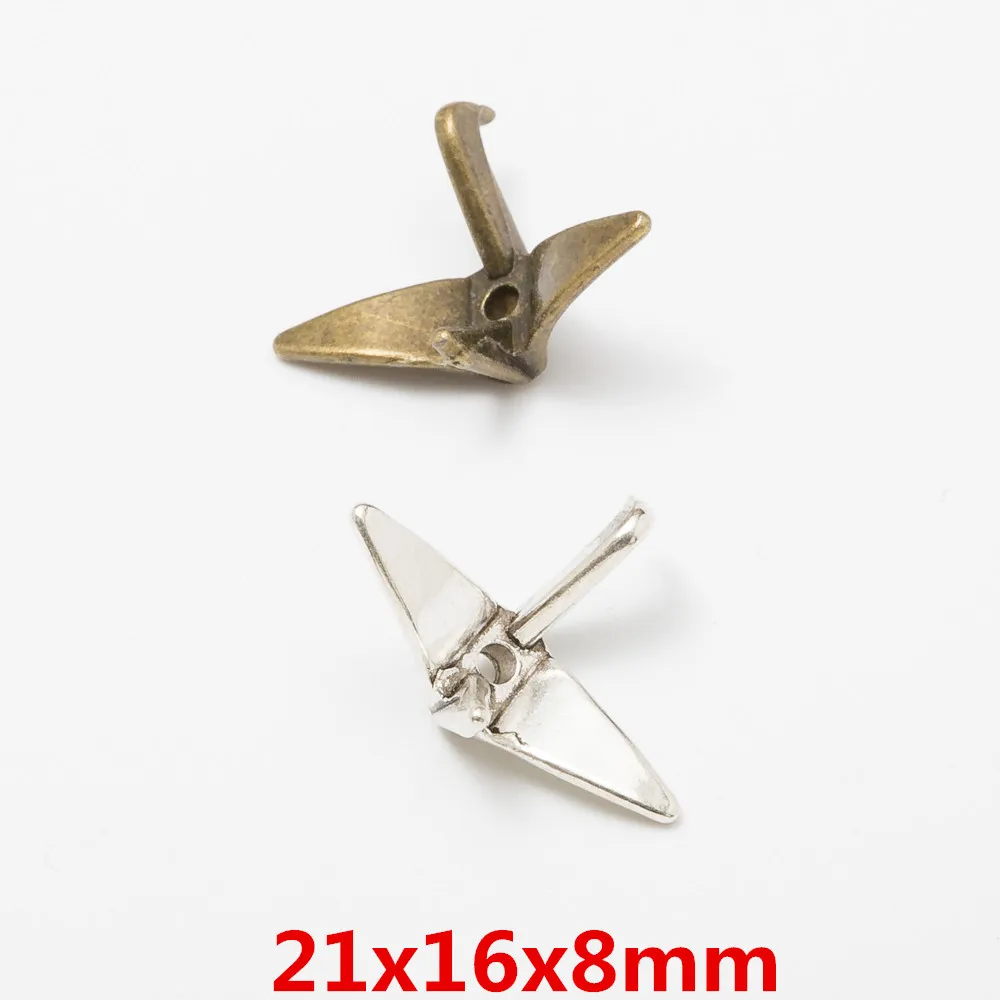 

54pcs Zinc Alloy Metal Jewelry Pendant Origami Cranes Bird Charms 3344