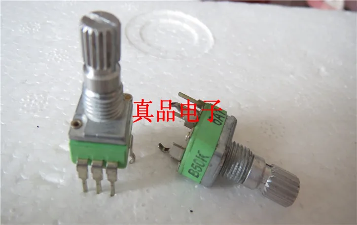 

Import Taiwan ALPHA 09 type vertical precision B50K A250K single potentiometer handle length 15MM plum handle switch