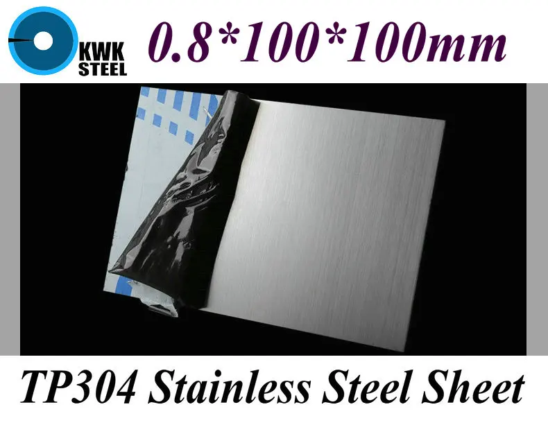 

0.8*100*100mm TP304 AISI304 Stainless Steel Sheet Brushed Stainless Steel Plate Drawbench Board DIY Material Free Shipping