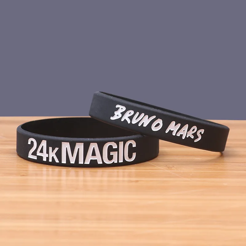 1PC Pop Star Bruno Mars Magic Silicone Bracelets&Bangles Wristband Music Lover Fans Gifts SH210