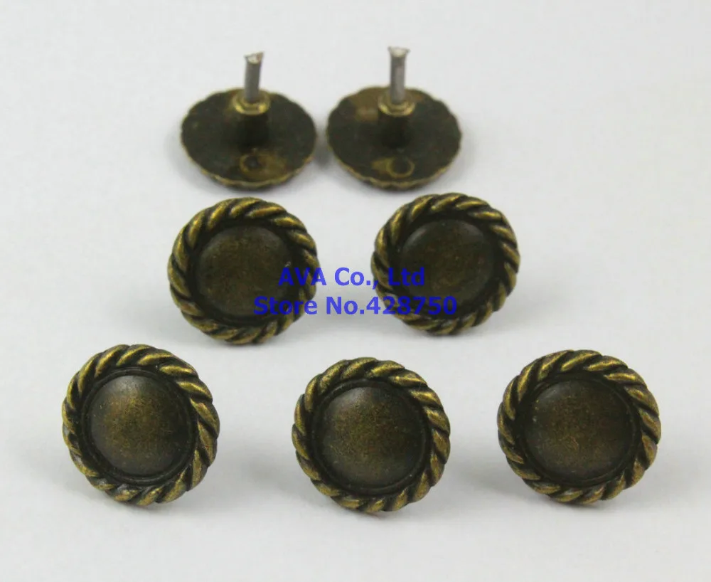 

100 Pieces 14x13mm Antique Brass Flower Upholstery Tacks Nails