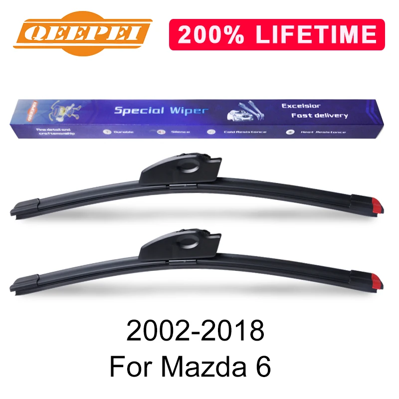 

QEEPEI Replace Wiper Blade For Mazda 6 2002-2018 Silicone Rubber Windshield Windscreen Wiper Auto Car Accessories