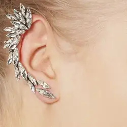 Exaggerated Gothic Ear Clip Rhinestone Crystal Cuff Earrings For Women Earrings Jewelry