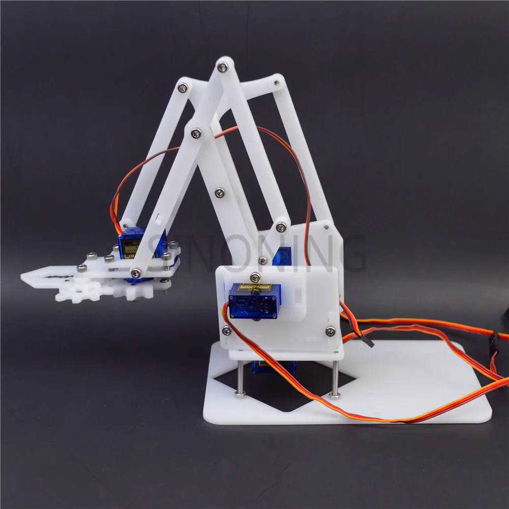 4 DOF Manipulator DIY assembling acrylic Mechanical Arm Clamp Claw arduino learning Kit