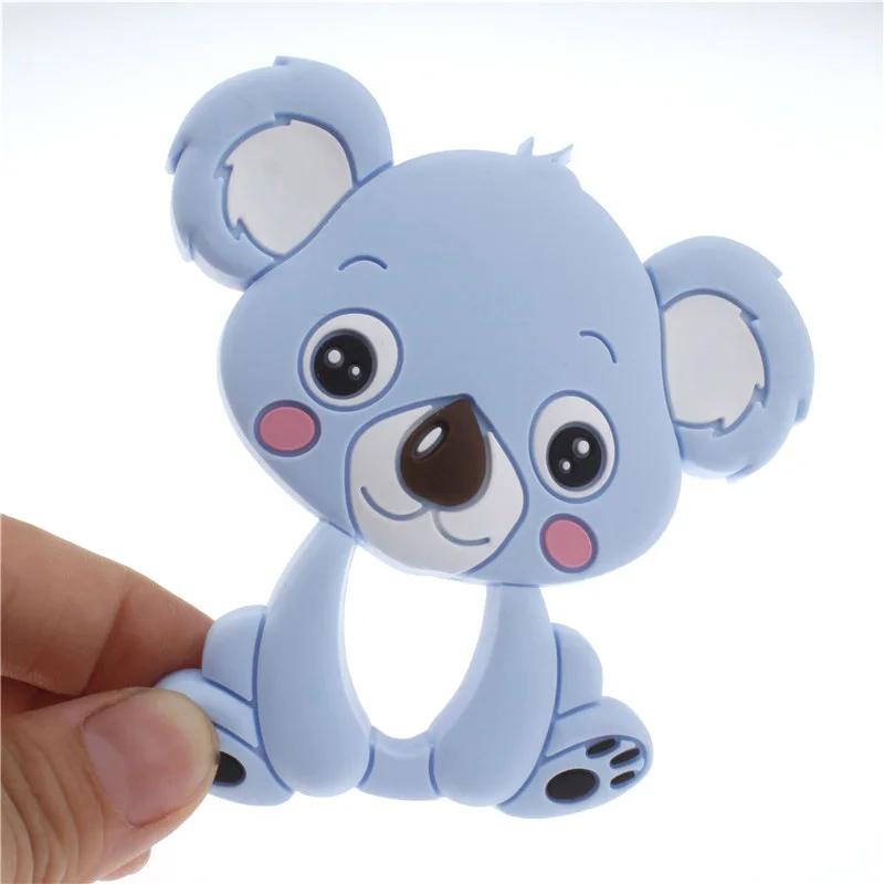 10pcs Koala Silicone Teether Pendant Bear Baby Teether Toys BPA Free Chewable Silicone Teething Chew Toys For Baby