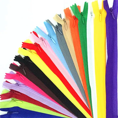 10 pieces #3 35 cm (14 inch) nylon invisible soft tulle coil zipper sewing (color please choose)