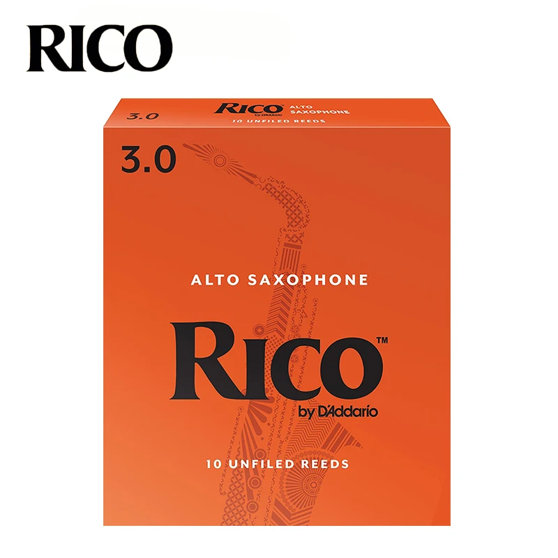 

RICO Derppde Alto Eb Sax Reeds Strength 2.5#, 3.0# Orange Box of 10PCS RICO alto saxophone reeds E-flat key saxophone reeds