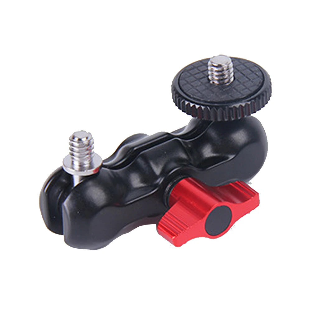 Головка штатива с шаровой головкой магический кронштейн держатель монитора вращение на 360 градусов от 1/4 до 1/4 двойное крепление для штатива камеры