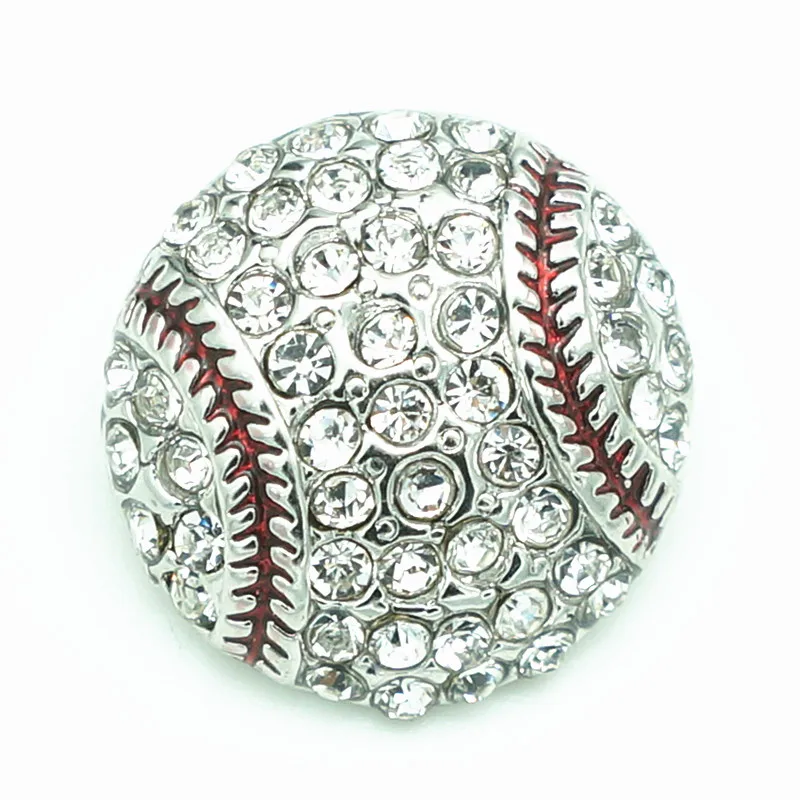 

Fashion beauty Round Rhinestone baseball 20MM metal snap buttons fit DIY 18mm snap jewelry wholesale KZ1506