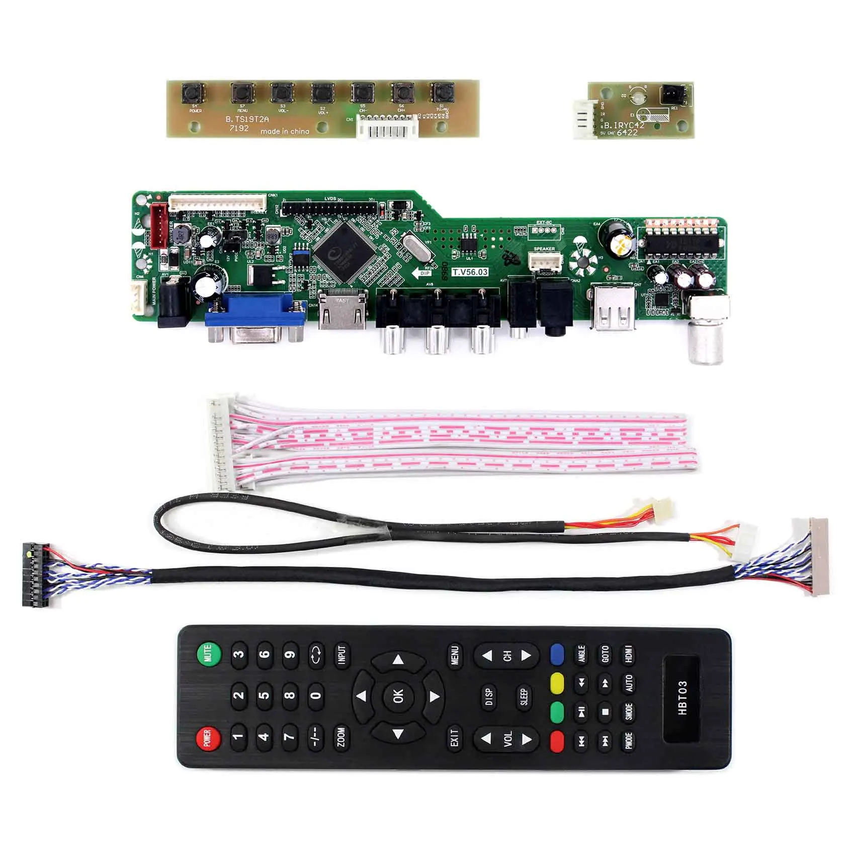 HD MI VGA AV USB RF LCD Board G150XGE-L04 T.V56.03 1024X768 Resolution for 15inch LCD Screen