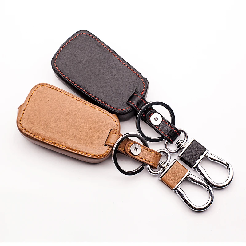For Kia leather key cover for Kia RIO K2 K5 for Hyundai i20 i30 i35 iX20 iX35 3 button Fold Remote car keys cover accessories