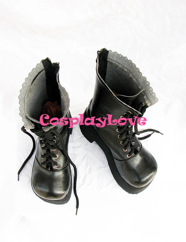 Black Fate Stay Night Saber Cosplay Shoes Boots 5.5cm High Heel For Christmas Halloween CosplayLove