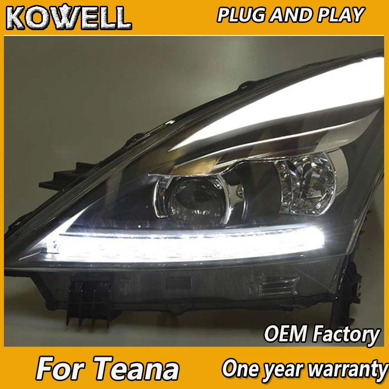 

KOWELL Car Styling for Nissan Teana LED Headlights 2008-2012 Altima LED Headlight LED DRL Bi Xenon Lens High Low Beam Parking