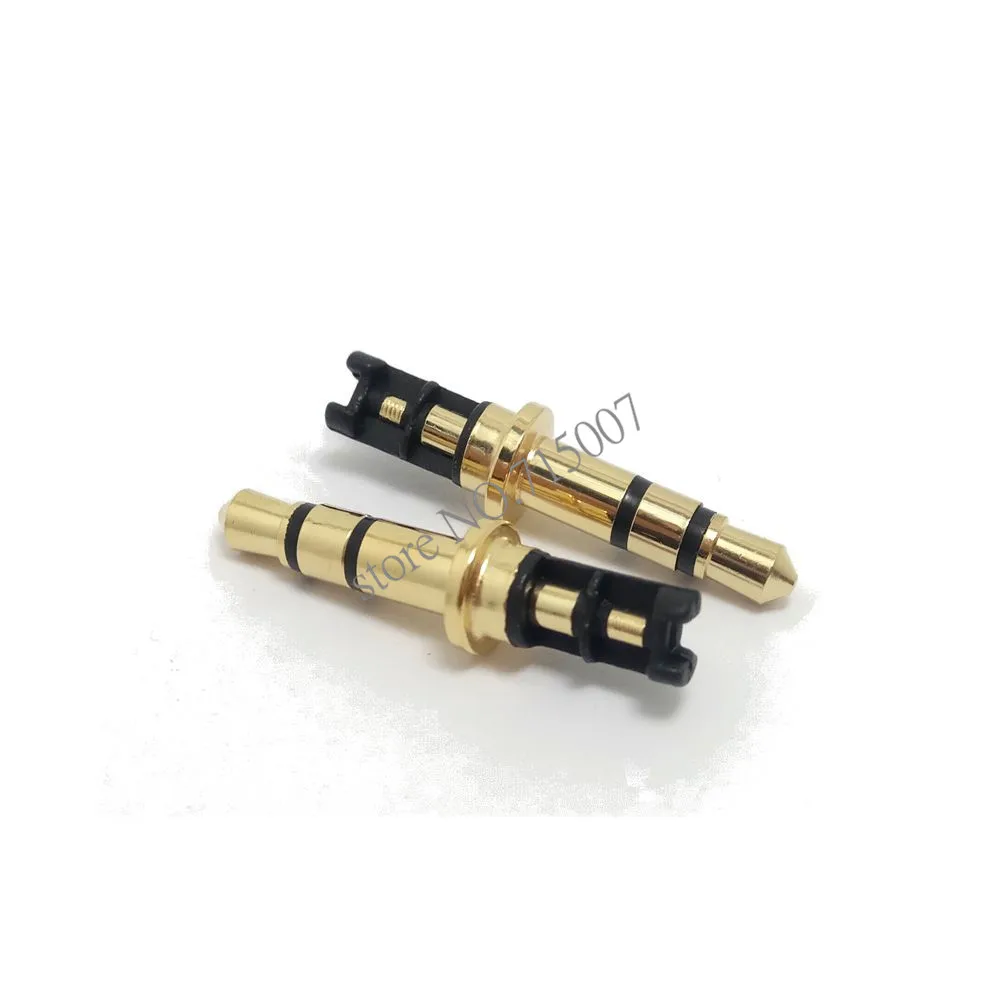 10pcs/lot 3.5 mm Audio welding head headset Plug Audio Jack Gold-plated Adapter Earphone plug For DIY Stereo Headset Earphone