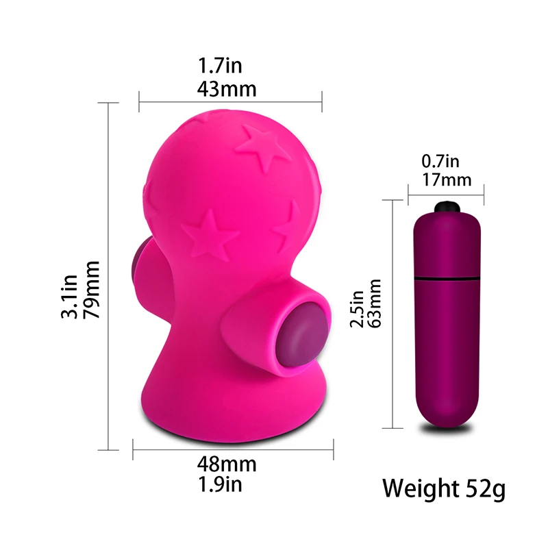 Silicone Nipple Sucker Vibrating Bullet Nipple Pump Vibrator Suction Cup Breast Massager Clitoris Stimulator Sex Toys for Woman