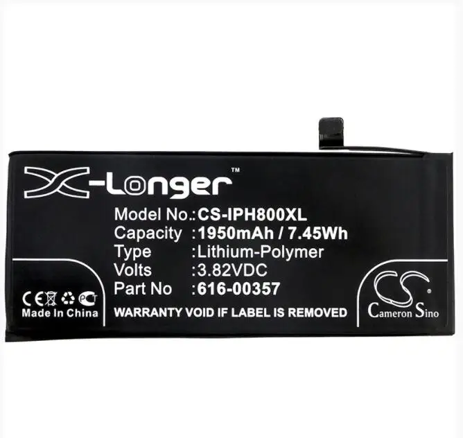 Cameron Sino 1950mAh battery for APPLE A1863 iPhone 8 MQ6K2LL/A MQ6L2LL/A MQ6M2LL/A MQ7F2LL/A MQ7G2LL/A MQ7H2LL/A MQ7H2ZP/A