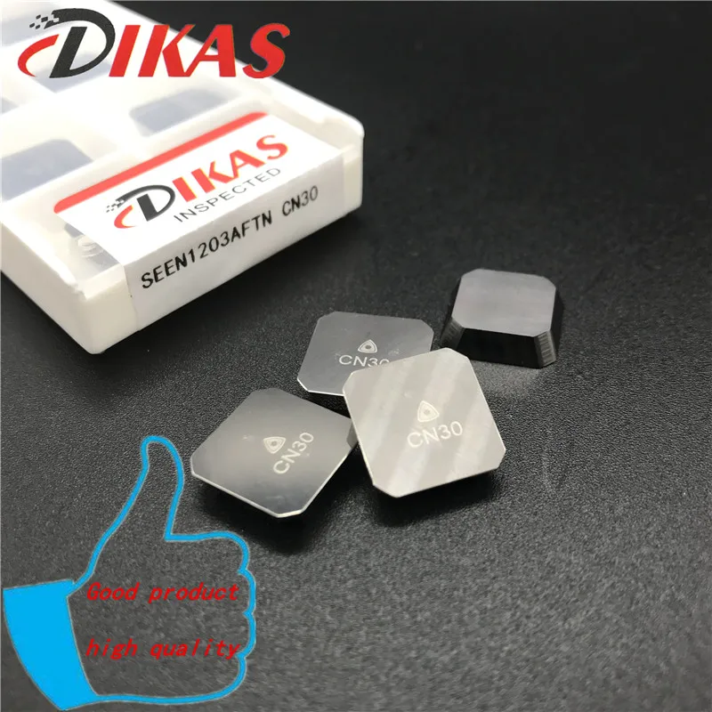 10 pz SEEN1203AFTN CN30 Metallo ceramica coltello Fresatura di cermets Mulino di Fresatura cnc strumenti fresa di finitura
