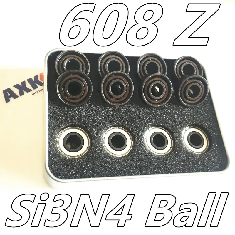 2023 Fast Speed 608z Bsb Abec-11 Black Si3n4 Balls Hybrid Ceramic 6 Beads cuscinetti a sfera 608 Skate 8*22*7mm Hand Spinner Bearing