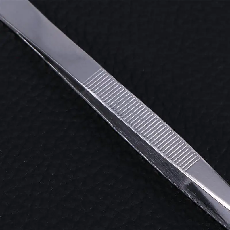 2pcs Stamp Tweezers Philately Round Postage Stamps Collector Tools Stainless Steel Stamp Tweezers ( Silver )