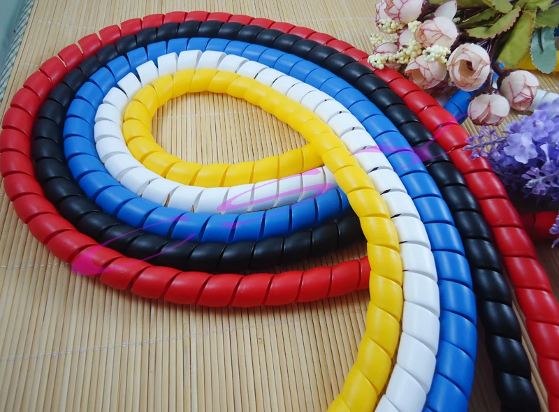 

2M 14mm Spiral Wire Organizer Wrap Tube Flame retardant colorful spiral bands diameter Cable casing Cable Sleeves Winding pipe