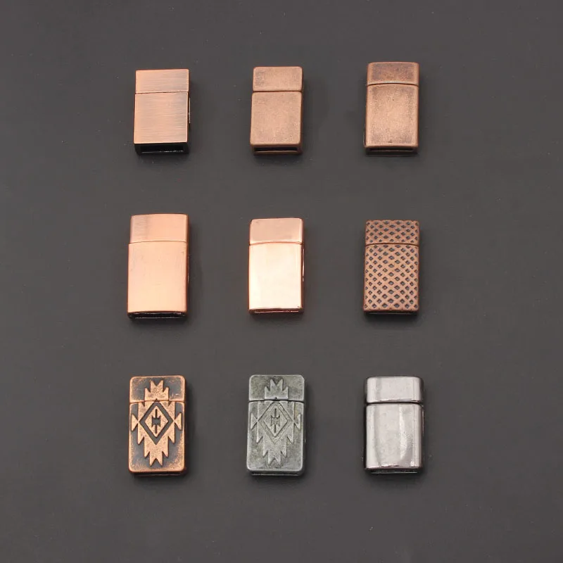 3Sets Fashion Jewelry Clasps Rectangle Strong Magnetic Clasp For 5mm 10mm Flat Leather Bracelet DIY Jewelry Findings Making