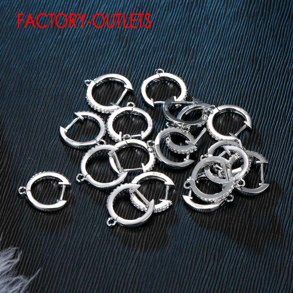 Newest Popular Trend Korean Style 925 Sterling Silver Earrings For Women Hoop Earrings Findings DIY Fashion Jewelry Accessory