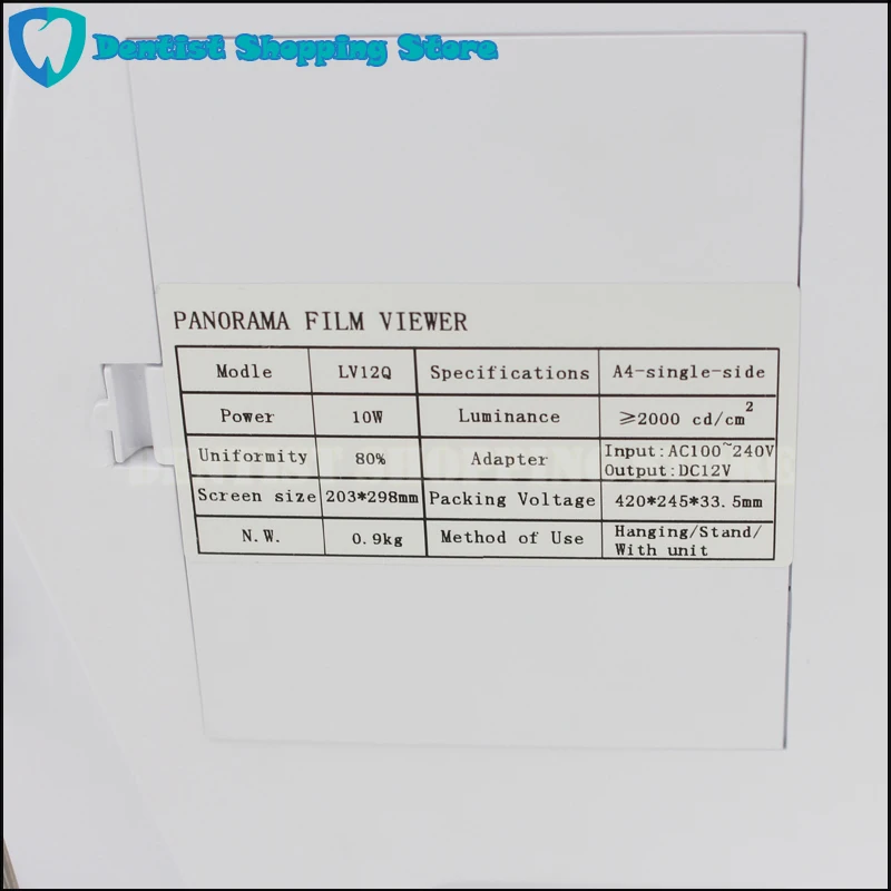 Fotel dentystyczny jednostka 12V 10W Film Viewer Panorama Panel świetlny LED dentysta x-ray medyczne Llluminator stomatologia narzędzie