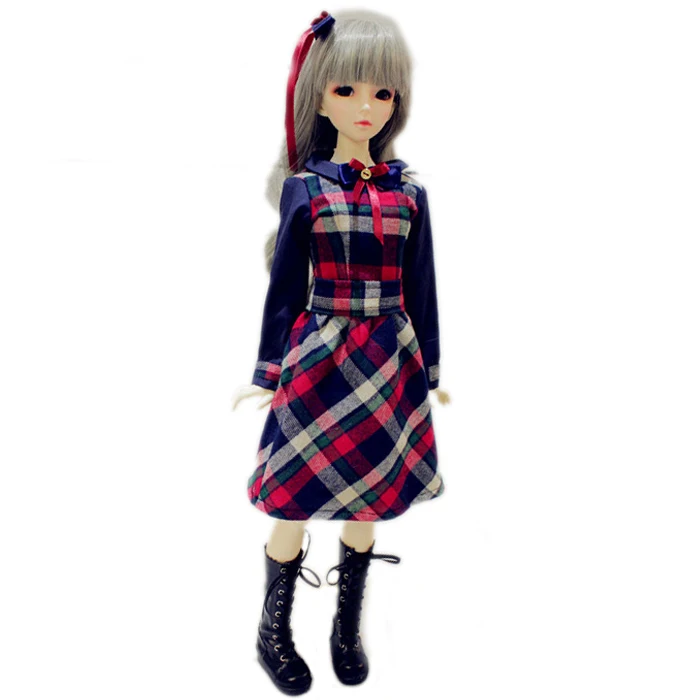 

[wamami] 800# Checks Dress/Grid Clothes For 1/3 1/6 SD DZ D AOD BJD Doll