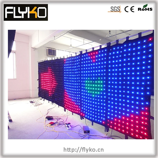 

Free shipping china suppliers interactive led video curtain