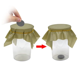 1 adet Pena Para Penetrasyon Sihirli Hileler Bulaşık Para Üzerinden Kauçuk Levha Fincan Siyah Delik Sihir Trick Mentalism Sahne Illusion