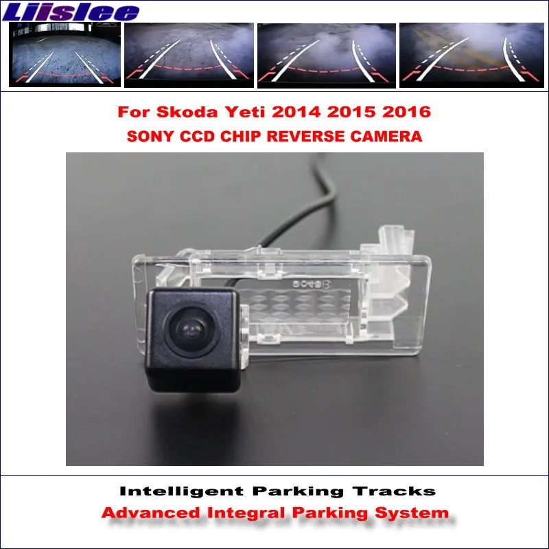 

Car Rear View Camera For Skoda Yeti 2014 2015 2016 Intelligent Parking Tracks Backup Reverse Dynamic Guidance Trajectory HD CCD