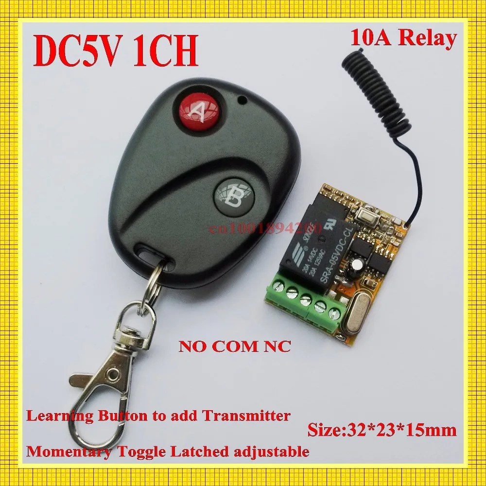 

DC5V Relay Receiver Transmitter 315/433MHZ Mini Remote Control Switch 10A Relay Lamp Light LED Lighting Remote Control Switch