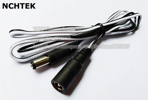 NCHTEK DC 5.5x2.1mm Male to Female Cable For CCTV Systems/Free shippping/10PCS