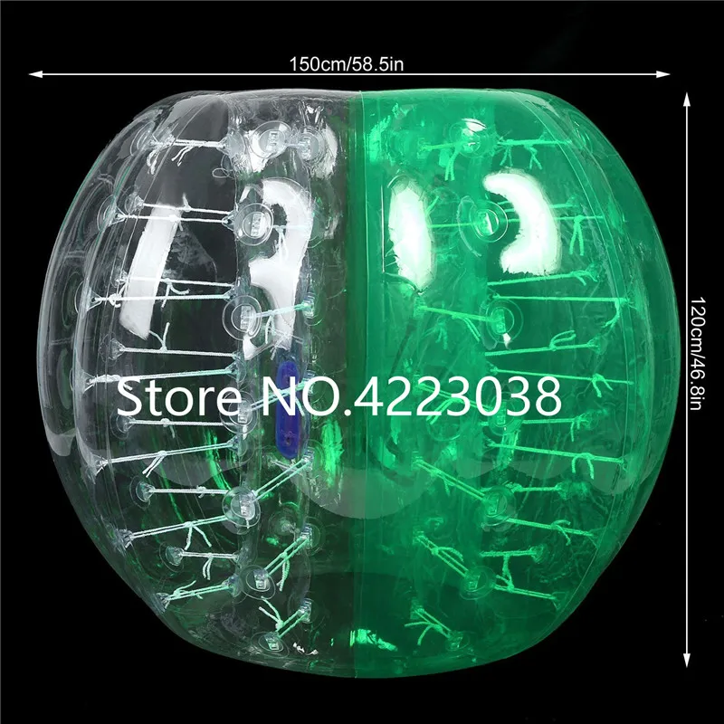 Free Shipping 0.8mm TPU 1.5m Bubble Soccer Ball Body Bumper Football Ball 5ft Inflatable Human Ball Zorb Ball