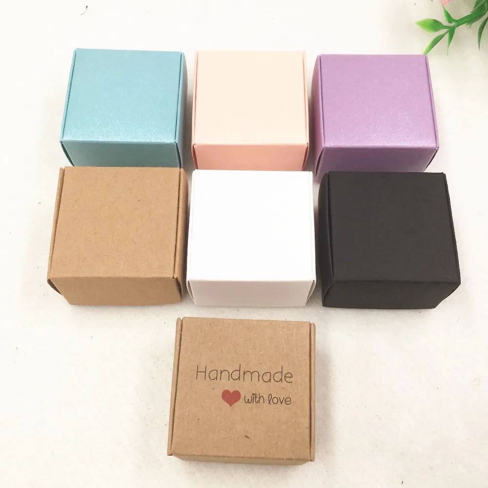 

30 PCs 4x4x2.5cm multi-color square box mini wedding decoration box candy biscuit petal box