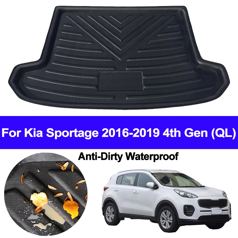 Car Rear Boot Cargo Liner Tray Trunk Luggage Floor Carpet Mats Carpets Pad Mat For Kia Sportage 2016 2017 2018 2019 4th Gen QL